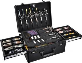 Yueieoun M62c Barber Case With Clippers Sliding Tray Profesional Barbers Briefcase Tool