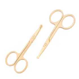 Hh496 Yutoner 3.5 Inch Silent Pet Grooming Small Pack Of 2 Golden-curved Straight
