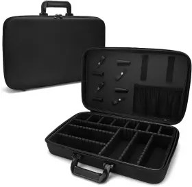 Zibarber 313053672637 Barber Carrying Case Stylist Tool Box Professional Hair Clipper Organizer Black