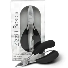 Zb-220-blk Zizzili Basics Toenail Nipper For Thick Or Ingrown Nails Large Easy-grip