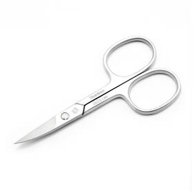Zizzlon Ns-01 Nail Scissors Curved Micro Serrated Stainless Steel Eyebrow For Eyel