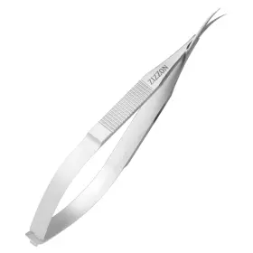 Mj-097 Zizzon Cuticle Scissors Extra Fine Curved Professional Metallic Silver
