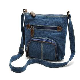 Zoonai Cl024-l Women Multi Pocket Crossbody Shoulder Bag Small Organizer Purse Wallet Blue