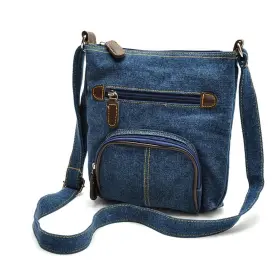Cl024-l Zoonai Women Multi Pocket Crossbody Shoulder Bag Small Organizer Purse Wallet Blue