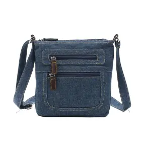Cl024 Zoonai Women Multi Pocket Crossbody Shoulder Bag Small Organizer Purse Wallet Blue-b