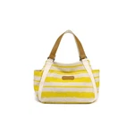 Corios Women Canvas Tote Striped Handbag Middle Capacity Large, Yellow New. Price: $49.27.