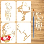 Fingerinspire 4PC Lady Figure Stencil 8.3X11.7INCH Painting Template New. Price: $20.99.