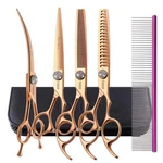 Fogosp 7'' Dog Grooming Scissors Set Rose Gold Titanium 4PCS Curved Thinning ... New. Price: $322.18.