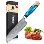 Kuwata Santoku Knife, Professional Japanese VG10 Damascus Steel Kitchen Santo... New. Price: $101.98.