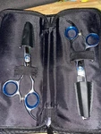 Sharkfin Right Handed Sharp Blades Professional Swivel Stainless Set 7.0" Shear New. Price: $450.00.