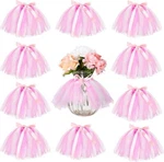 12 Pieces Mini Tutu Table Skirt Wine Bottle Cover Pink And White New. Price: $23.09.