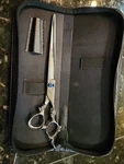 Stainless Steel Dragon Professional Barber Scissors Blue Gem Axemoore New. Price: $50.00.