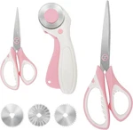 Manufore Pink Professional Sewing Set: Big And Small Scissors, Rotary New. Price: $25.36.