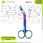 Cynamed Stainless Steel Artzone Lister Bandage Scissors Multi Colored Finish New. Price: $8.99.