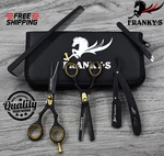Professional Hairdressing Scissors Barber Salon Shears Set Black With Free Razor New. Price: $27.49.