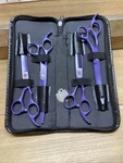 Purple Dragon 7INCH Professional Pet Grooming Thinning Scissors 4 Piece Set Used. Price: $23.75.