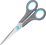 Asdirne 6.4" All Purpose Scissors, Stainless Steel Blades, Soft Grip Handle, Blu New. Price: $5.38.