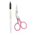 Tweezerman Exclusive Tea Rose Eyebrow Shaping Scissors & Brush - New. Price: $32.57.