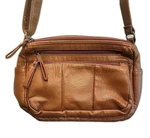 Volganik Rock Crossbody Purse Brown Faux Soft Leather Zip Pockets Women's Bag Pre-owned. Price: $12.87.