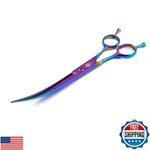 Dream Reach 8.0 Inch Twin Tailed Rainbow Curved Blade Pet Grooming Scissors New. Price: $40.99.