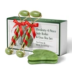 Jade Roller And Gua Sha Set For Face & Body 4-PIECE Authentic Facia New. Price: $14.32.