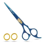 Nixcer Hair Cutting Scissors Razor Edge Japanese Steel Shears 6.5" Blue/gold New. Price: $14.99.