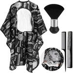 Febsnow Professional Barber Cape With Neck Duster Brush Free Size, Black New. Price: $15.70.