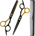 Hair Cutting Scissors And Thinning KIT,6.5 Inch Paint Black New. Price: $13.14.