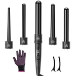 Curling Wand Set, Iron Interchangeable Ceramic Barrels (0.35-1... New. Price: $52.01.