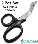 Black Utility Scissors 5.5" & 7.25" Multi-purpose Diy Ems Universal Shears Set New. Price: $8.94.