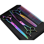 Purple Dragon 8.0 Inch Dog Hair Cutting, Curved And Thinning Scissors Shear Pet New. Price: $90.21.