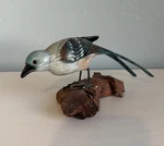 Scissor-tailed Flycatcher Wood Bird Figurine Metal Legs Hand Painted Hai Feng Used. Price: $67.99.