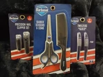 Barbasol Non-slip Textured Barbers Scissors & Comb, Tweezers,nail Clippers New. Price: $18.00.