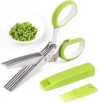 Herb Scissors With 5 Blades And Cover - Multipurpose Kitchen Shears For Green New. Price: $8.97.