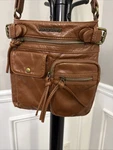 Montana West Women Crossbody Bag Multi Pockets Soft Adj. Shoulder Brown Pre-owned. Price: $29.99.