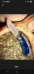VG10 Core Damascus, Beed Bone Folding Knife (nj) E-ndm-blue New. Price: $45.00.