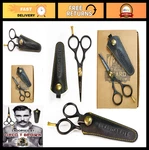 Premium Beard Grooming Scissors With Holster Black Label Shears For Mustaches New. Price: $65.99.