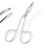 Aaprotools Stainless Steel Eyebrow Tweezers Scissors- Professional Silver New. Price: $12.99.