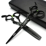 6 Inch Stylist Barber Scissors Black Plate Dragon 440C Hairdressing Cutt... New. Price: $69.39.