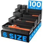 A-lugei & 100PCS Box Organizer Tray Set Fits 100+ Tools B... New. Price: $55.68.