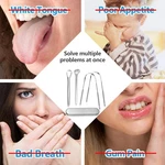 Morgles Metal Tongue Scraper, 4 Pcs Cleaners With Case For Adults New. Price: $26.99.