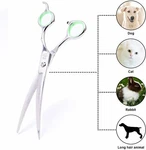 Lovinpet 7" Curved Stainless Steel Grooming Scissors - Safety Tips New. Price: $9.99.