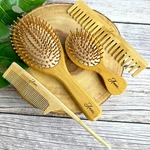 Pro Anti-static Bamboo Custom Massage Head Scalp Straight Curly Hair Brush Comb New. Price: $17.98.