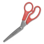 Westcott Value Line 8" Stainless Steel Shears, 3.5" Cut, Red Handle, 3/PACK New. Price: $23.33.