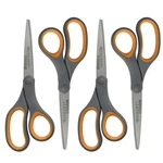4-PACK 8-INCH Titanium Bonded Scissors Soft Handle Gray/yellow Sharp Cutting Too New. Price: $21.71.