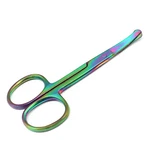Safety Nose Mustache Scissor 3.5" Curved Multi Titanium Color Rainbow New. Price: $7.20.