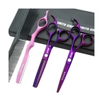 5.5 Inches Hair Cutting Scissors Set With Razor Combs Lether Sc... Usa Fast Ship New. Price: $35.93.