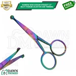 Rainbow Nose Scissor Straight 4.5" Multi Titanium Color For Hair Trimming New. Price: $10.20.