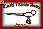 Kissaki Hair Scissors 5.5" Gokatana Black Red Double Swivel Cutting Shears New. Price: $169.99.