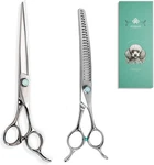 K9 Brand 7" Dog Grooming Scissor Set Straight & 70% Thinning New Box!. Price: $89.95.
